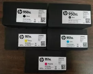 Set 5 meist neue Original HP 950XL BLK 951XL CYN MAG YEL Tintenstrahldrucker 90% 2021-2025 - Bild 1 von 1