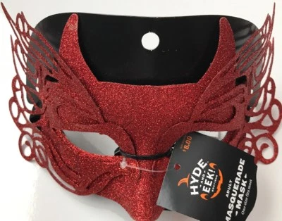 Hyde and Eek! Máscara de mascarada para adultos boutique rojo brillo nueva con etiquetas utilería de Halloween Foto 1 de 4
