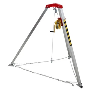 65ft Confined Space Tripod Kit deep Well Fire Rescue Tripod Height 47.2-78.7in - Picture 1 of 24