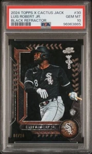 2024 Topps X Cactus Jack #30 Luis Robert Jr Black Refractor /10 PSA 10 - Picture 1 of 2