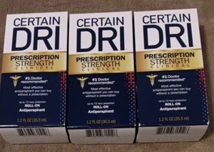 LOT (3) CERTAIN DRI PRESCRIPTION STRENGTH CLINICAL ROLL-ON ANTIPERSPIRANT 1.2 OZ - Picture 1 of 4