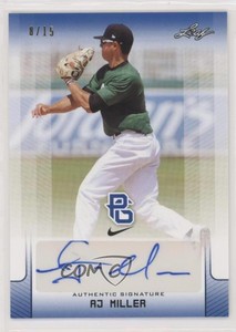 2017 Leaf Perfect Game National Showcase Blue /15 AJ Miller #BA-AJM Auto