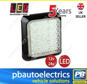 LED Autolamps White Reverse Light / Lamp 100mm Square 80WME  - Picture 1 of 3