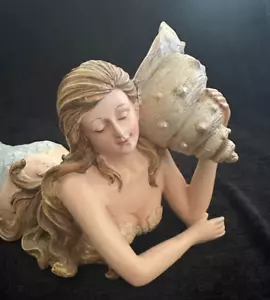 Schöne Meerjungfrau Harz Statue Figur Wein Flaschenhalter - Bild 1 von 7