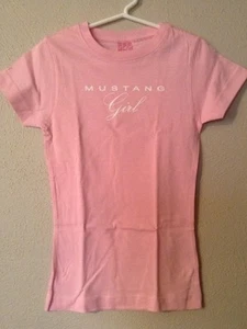 YOUTH/GIRLS/KIDS MUSTANG T-SHIRT PINK MUSTANG GIRL XS-L NEW - Picture 1 of 1