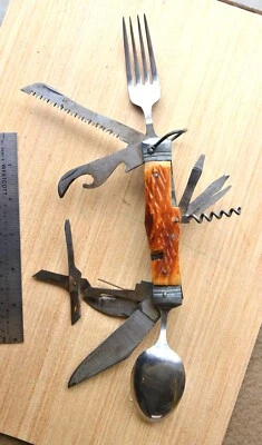 Vintage BOY SCOUT KNIFE Camping Survival Multi Tool "BACO"Japan  - Image 1 of 4