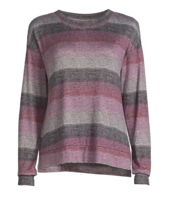 尺寸小号 S (4-6) 女式拉拉式哈奇上衣长袖粉色/灰色新品 — 第 1/2 张图片