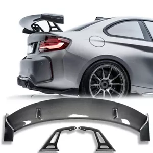 Real Carbon Fiber Rear Trunk Spoiler Wing For BMW F87 M2C M2 2016-2021 - Picture 1 of 19