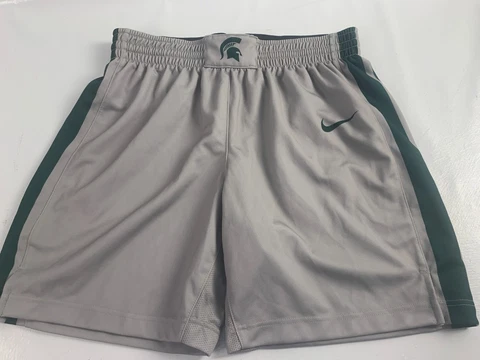 Nike Michigan State Spartans Basketball Short Women's Medium Grey Green 932296 Cover
