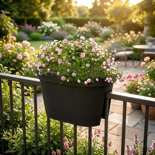 Flower Bridge Hanging Planter Plant Pot Fence Railing Balcony Decking ...