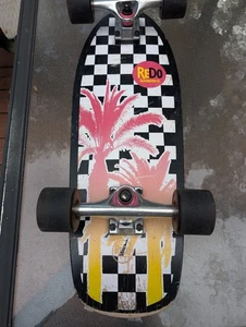 Vintage Killer ReDo Skateboard Shorty Cruiser Palm Trees Checkers Skateboard - Bild 1 von 10