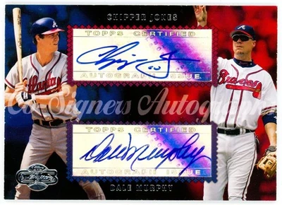 2006 Topps Co-Signers Chipper Jones Dale Murphy Dual Auto Signature SP /25 - Image 1 of 2