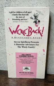 We’re Back! A Dinosaur’s Story VHS Sealed Promotional Screener Rare - Picture 1 of 7