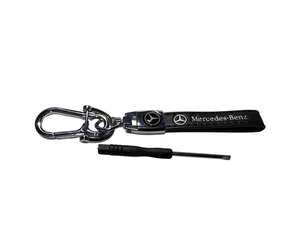 Key Chain For Mercedes Benz AMG Leather Car Keychain Fob Holder Clip NEW Sealed - Picture 1 of 2
