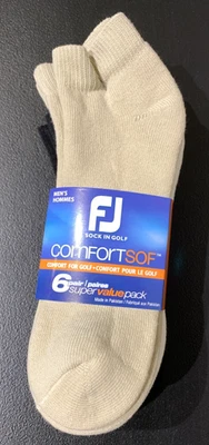 FootJoy FJ Para hombres Calcetín IN Golf Cómodo Sofá Deportivo 6 Pares Negro/Blanco/Caqui Talla 7-12 Foto 1 de 4