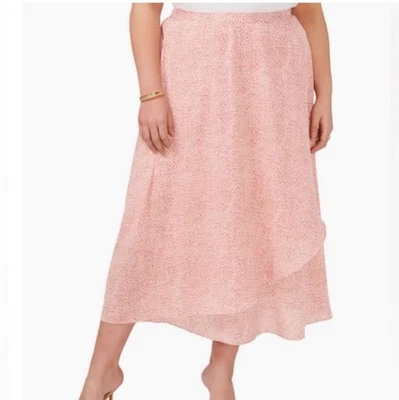 NUEVO CON ETIQUETAS Falda Vince Camuto Daisy Daze Rosa Orquídea Talla 16 Foto 1 de 2