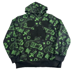 Mad Engine Minecraft Creeper Hoodie YOUTH Large Pullover Long Sleeve Classic - Picture 1 of 6
