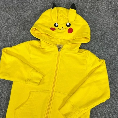 Sudadera con Capucha Hanna Andersson Pokémon Pikachu Cremallera 100% Algodón Amarillo Niños EE. UU. 5 110 cm Foto 1 de 4