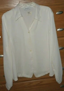 *BLUSA A MEDIDA CATHY CHE TALLA 8P MARFIL BOTÓN DELANTERO NUEVA CON ETIQUETAS - Imagen 1 de 2