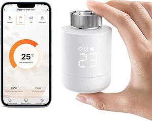 MIUCDA Termostato Radiatore Termostato Zigbee Alexa, Google, Tuya Programmabile - Foto 1 di 10