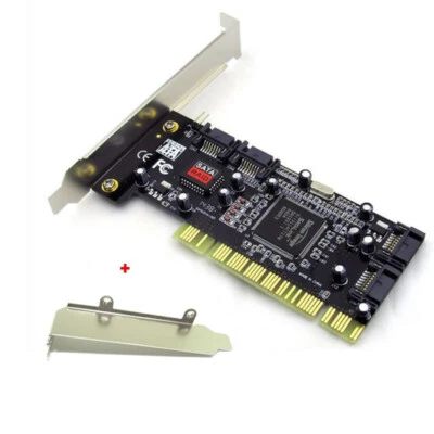 PCI 4 Ports SATA Internal RAID Controller Card w/Low Profile Bracket - Image 1 of 4