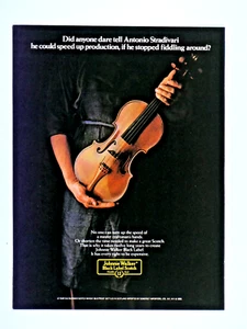 Johnnie Walker Black Antonio Stradivari Vintage 1985 Original Print Ad 8.5 x 11" - Picture 1 of 4