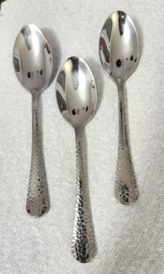 Godinger Salem кованый набор из 3 столовых приборов из нержавеющей стали чайные ложки 6,5 дюйма - Изображение 1 из 3