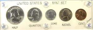 1949 D Brilliant Uncirculated Mint Set WHITE Capital Holder GEM BU COINS FBL 50c - Picture 1 of 12