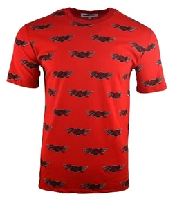 Alexander McQueen McQ Men T-Shirt Top All Over Racing Logo Print Red Size M L XL - Picture 1 of 3