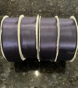 4 Rolls Lapis Dark purple 50 YD ROLL DOUBLE FACE SATIN RIBBON 1 1/2" - Picture 1 of 1