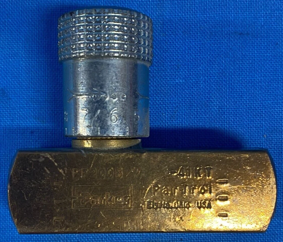 PARKER HYDRAULIC VALVE PF200B 41KT MAX 2000PSI 138BAR METERED FLOW - Image 1 of 4