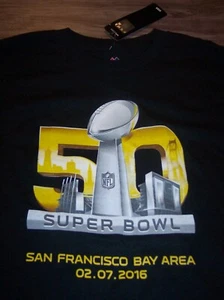 SUPER BOWL 50 NFL DENVER BRONCOS Vs CAROLINA PANTHERS  T-Shirt LARGE NEW w/ TAG - Picture 1 of 4