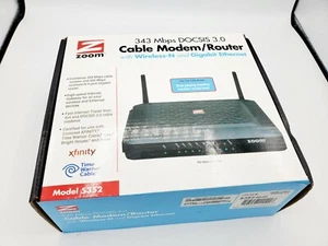 BRAND NEW OPEN BOX Zoom DOCSIS 3.0 Cable Modem & Wireless-N Router 5352-00-00 - Picture 1 of 8