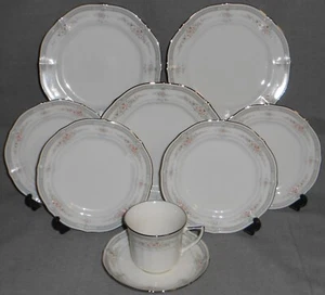 NORITAKE Elfenbein Porzellan ROTHSCHILD MUSTER 9-teiliges gemischtes Set SALATE/B&Bs/Tasse & Untertasse - Bild 1 von 7