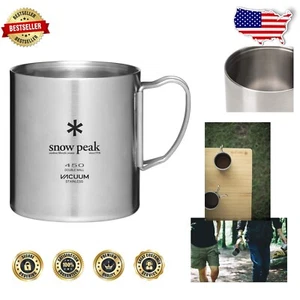 Double Wall Vacuum Insulated Stainless Steel Mug - 450ml Lightweight Camping - Picture 1 of 8