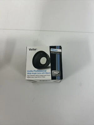 NIB Vivitar 55MM HQ HD WIDE ANGLE MACRO .43x Professional - Image 1 of 4