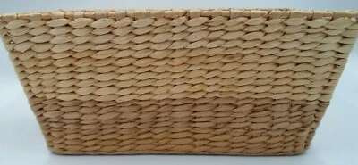 Woven Storage Organization Home Decor Basket 15x 8.5 x 7 Two Tone Brown - Image 1 of 4