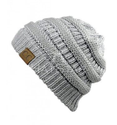 Artículo caliente CC C.C Gorro Nuevo Para Mujer Tejido Holgado Grueso Gorra Sombrero Unisex Color Sólido Foto 1 de 2