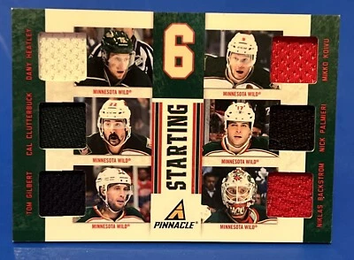 2011-12 Panini Pinnacle Starting 6 Jersey Card 6 Way Jersey Minnesota Wild SP - Image 1 of 2
