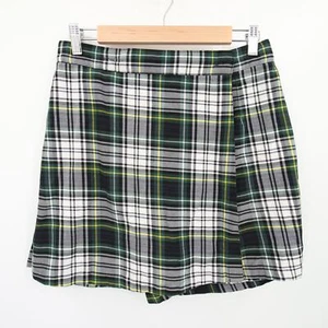 Sunshine School Uniforms Skort Green White Tartan Plaid Skirt Shorts Girls 10 - Picture 1 of 11