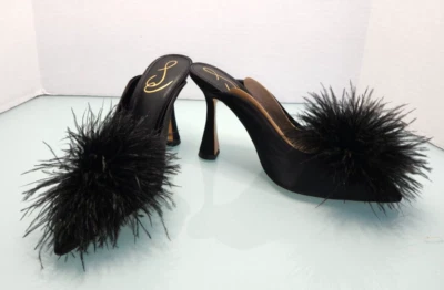 Sam Edelman Anthony pointed toe feather bon bon heeled boutique sleepers New 6.5 - Image 1 of 4