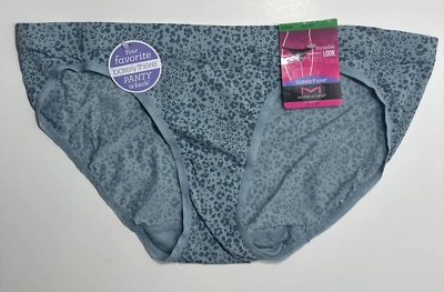 MAIDENFORM Barely There Sunday Morning Leopard Invisible Bikini Panty Womens L/7 - Image 1 of 3