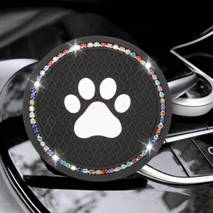 4PCS AU Bling Dog Paw Cup Holder Accessories Anti Slip Mats Car Coasters NEW - Picture 1 of 14
