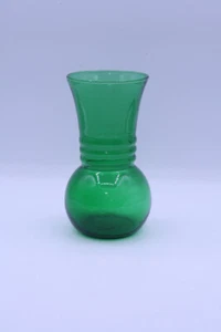 Jarrón de vidrio verde bosque vintage ancla enganche 6-1/2" - Imagen 1 de 11