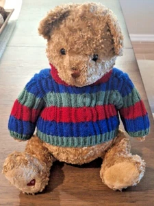 Suéter Gund Bloomingdales Pequeño Oso Marrón Peluche 16" Bloque Animal - Imagen 1 de 4
