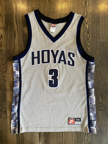 Nike Authentic ALLEN IVERSON #3 Georgetown Hoyas Jersey Size 44 Large L Cover