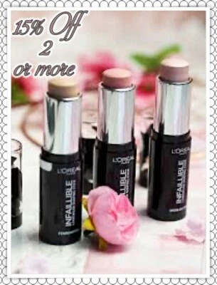 L'Oreal Infallible Longwear Foundation Shaping Stick ~Pick Your Own Shades ~SPF  - Image 1 of 2