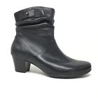 Earth Calgary Winnepeg Ankle Boots Booties Shoes Women's Size 7 Black Leather