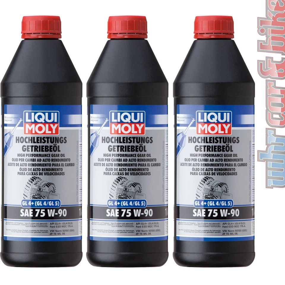 Liqui Moly Hochleistungs Getriebeöl 3x 500ml vollsynthetisch 4433 GL4+ 75W-90 - Bild 1 von 1