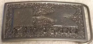 1975 Vintage Kawasaki Belt Buckle Motorcycle USA - Picture 1 of 2